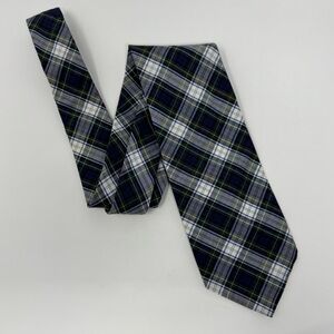 Rooster Ruffler Collection neck tie, retro, plaid, classic, preppy, work, casual